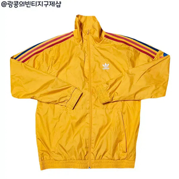 [BUNJANG] Adidas Old School Trefoil Flame Windbreaker Jacket / 아디다스 올드스쿨 불꽃 트레포일 바람막이 자켓