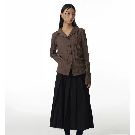 [BUNJANG] Milowoman Pleated Long Skirt / [M] 밀로우먼 플리츠 스커트