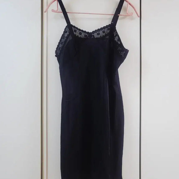[BUNJANG] Black Lace Slip Dress / 검정색 레이스 슬립 원피스