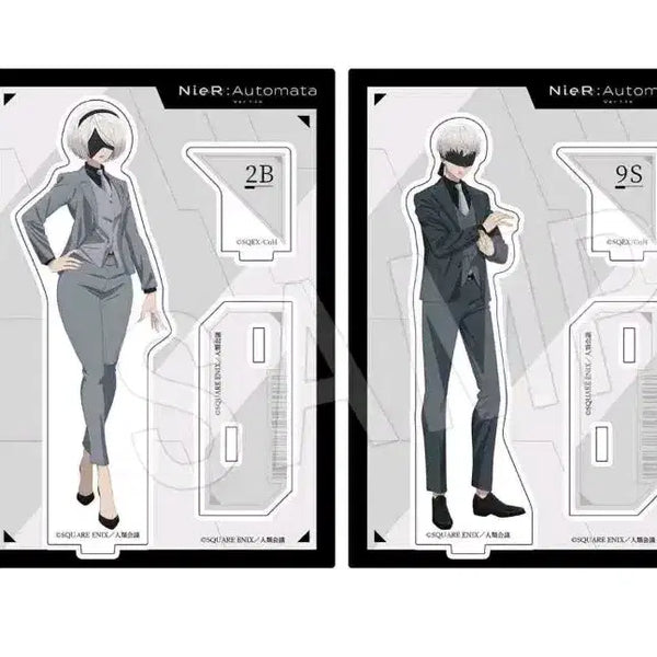 [BUNJANG] Nier: Automata 9S Suit 2B Acrylic Stand Bundle Set / 니어오토마타 9S2B 정장 아크릴 일괄