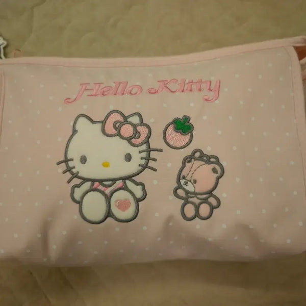 [BUNJANG] Hello Kitty Pink Polka Dot Pouch / 헬로키티 파우치 핑크 도트