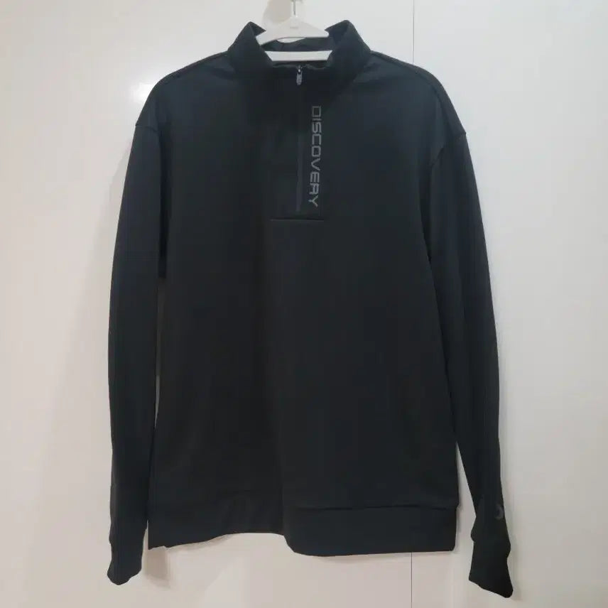 [BUNJANG] Discovery 1/4 Zip Up Sweatshirt Black 95 / 디스커버리 1/4 집업 블랙 95