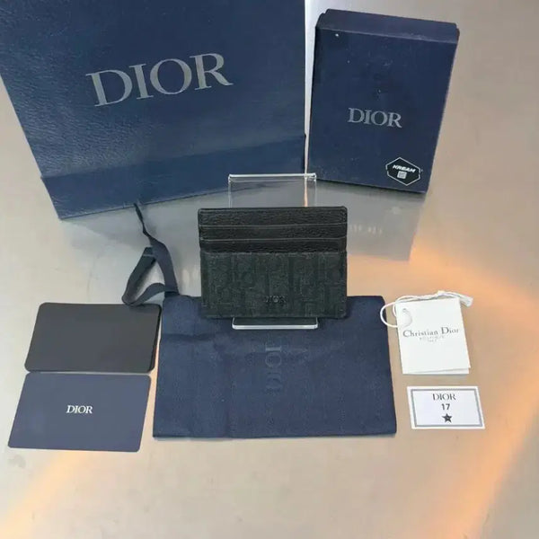 [BUNJANG] Dior Oblique Jacquard Card Holder Full Set / [정가 80만원대] 디올 오블리크 자카드 카드지갑 풀구성