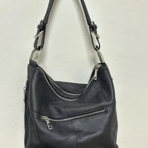 [BUNJANG] Black Hobo Bag / 블랙 호보백