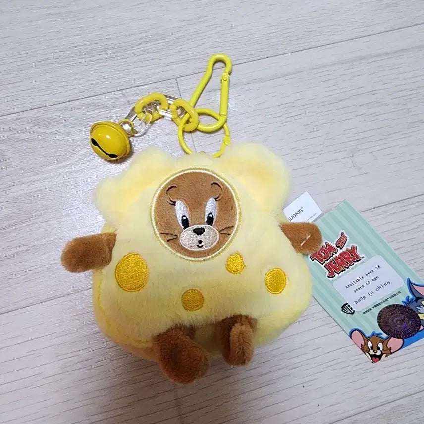 [BUNJANG] Tom and Jerry Cheese Pouch Keyring Bag Charm / 톰과 제리 치즈 파우치 키링 가방걸이