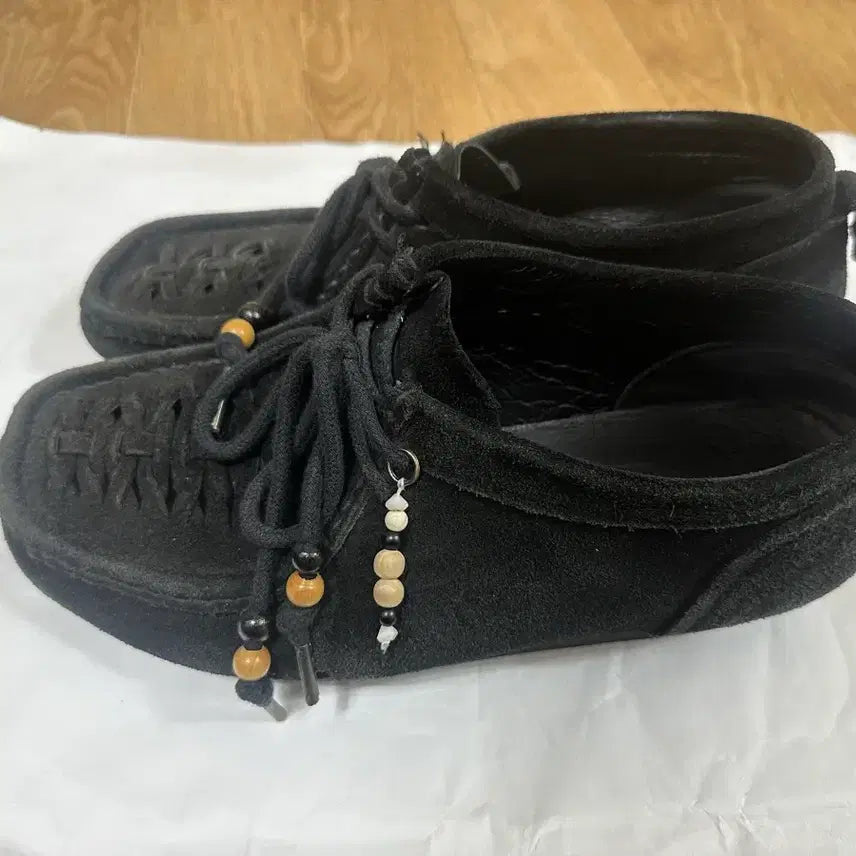 [BUNJANG] Politeru Woven Wallabee Shoes Black / 1)폴리테루 우븐 왈라비 슈즈 블랙