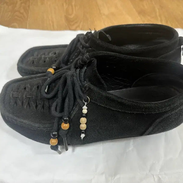 [BUNJANG] Politeru Woven Wallabee Shoes Black / 1)폴리테루 우븐 왈라비 슈즈 블랙