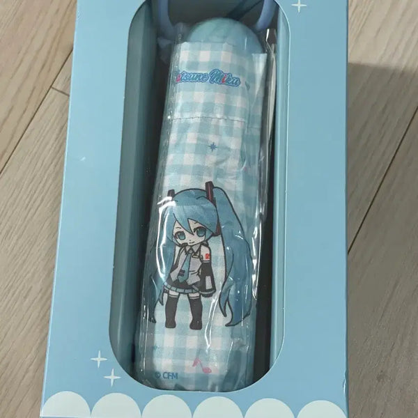[BUNJANG] Hatsune Miku Plaid Portable Umbrella / 하츠네 미쿠 체크무늬 휴대용 양우산