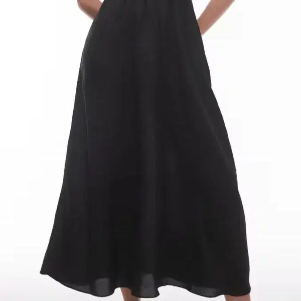 [BUNJANG] And Other Stories Black Linen Blend Smocked Waist Maxi Dress / 앤아더스토리즈 블랙 롱원피스