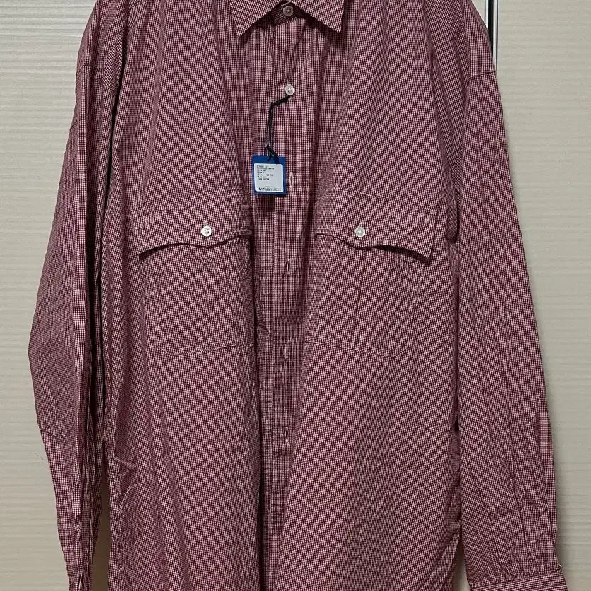 [BUNJANG] Porter Classic Roll Up New Gingham Check Shirt Red / 포터클래식 롤업 뉴 깅엄 체크 셔츠 레드 L사이즈
