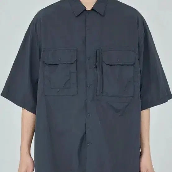 [BUNJANG] Moif Hiker Half-Sleeve Shirt Charcoal Size 2 / 모이프 하이커 반팔셔츠 차콜 2 판매