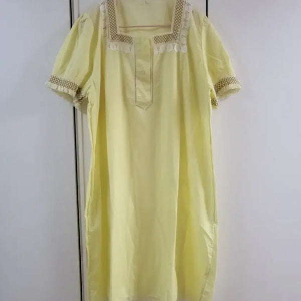 [BUNJANG] Vintage Yellow Lace Women's Pajamas / 미국빈티지 여성 잠옷 노란색 레이스