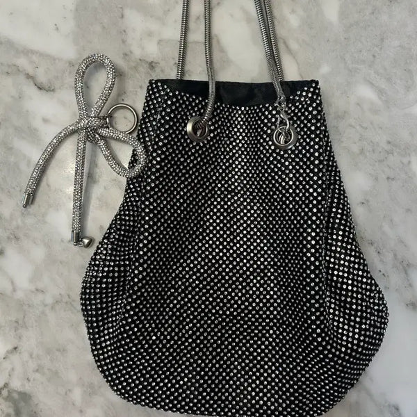 [BUNJANG] Lamienne Lydia BIG Crystal Shoulder Bag - Black / 라미엔느 크리스탈백 리디아 BIG 블랙