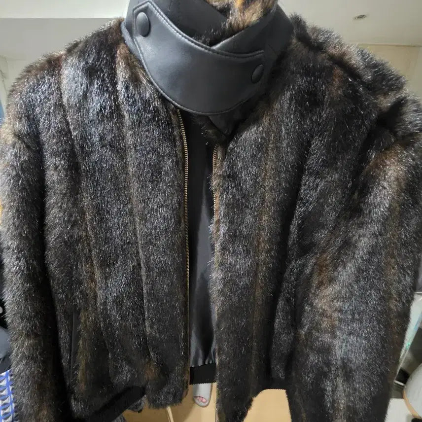 [BUNJANG] Moonsun Faux Fur Jacket Brown / 문선 moonsun 퍼자켓/L
