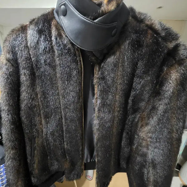 [BUNJANG] Moonsun Faux Fur Jacket Brown / 문선 moonsun 퍼자켓/L