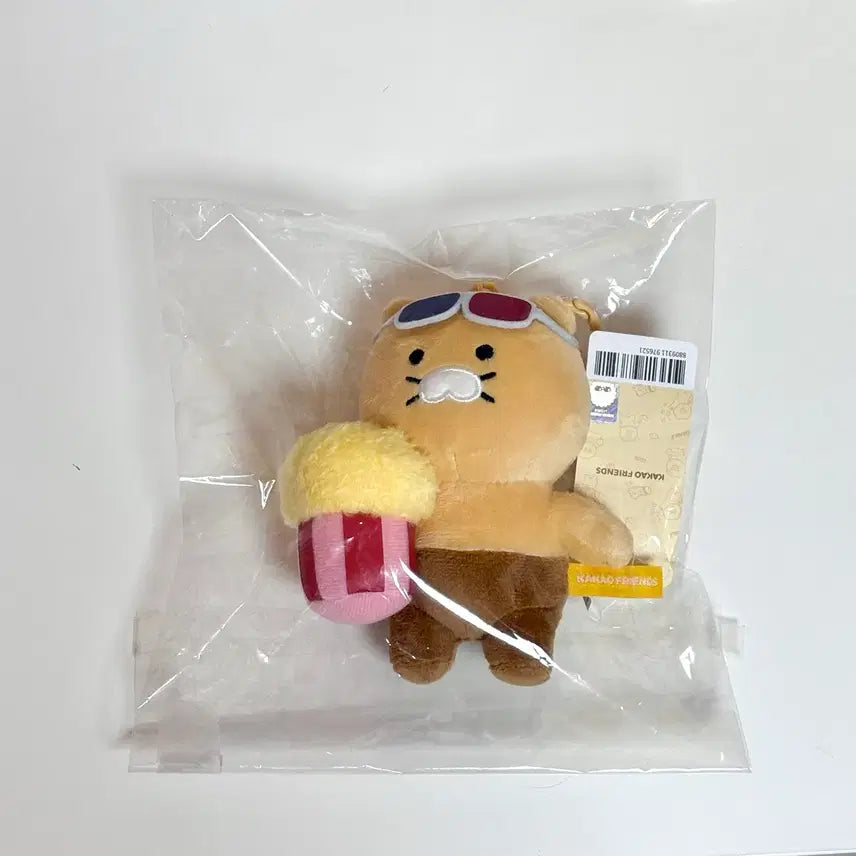 [BUNJANG] Kakao Friends Choonsik Movie Popcorn Plush Keyring / 정품 카카오프렌즈 춘식이 영화 팝콘 인형 키링