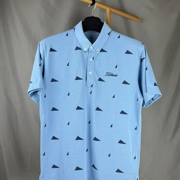 [BUNJANG] Titleist Flag Pattern Polo T-Shirt / L ) 일본판 타이틀리스트 플래그 패턴 폴로 티셔츠