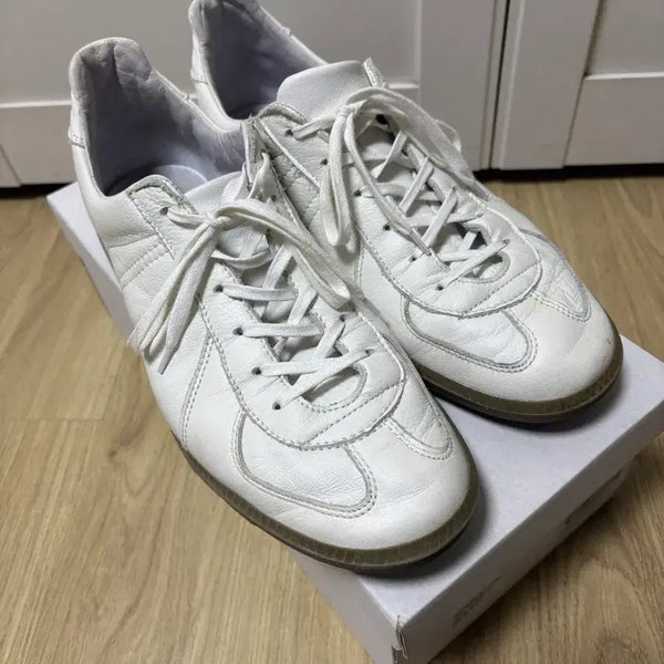 [BUNJANG] Reproduction of Found German Military Leather Sneakers White / [44]리프로덕션오브파운드 독일군 화이트