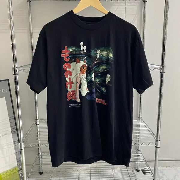 [BUNJANG] Ghibli Princess Mononoke Bootleg Animation T-Shirt / 지브리 모노노케 부틀렉 애니메이션 티셔츠 애니티