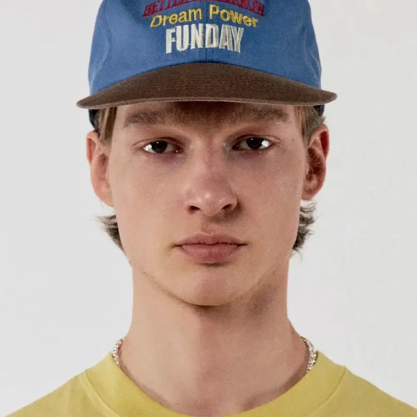 [BUNJANG] Golden Sunshine FUNDAY 5-Panel Cap Blue Brown / [골든선샤인] FUNDAY 5-PANEL CAP_BLUE BROWN