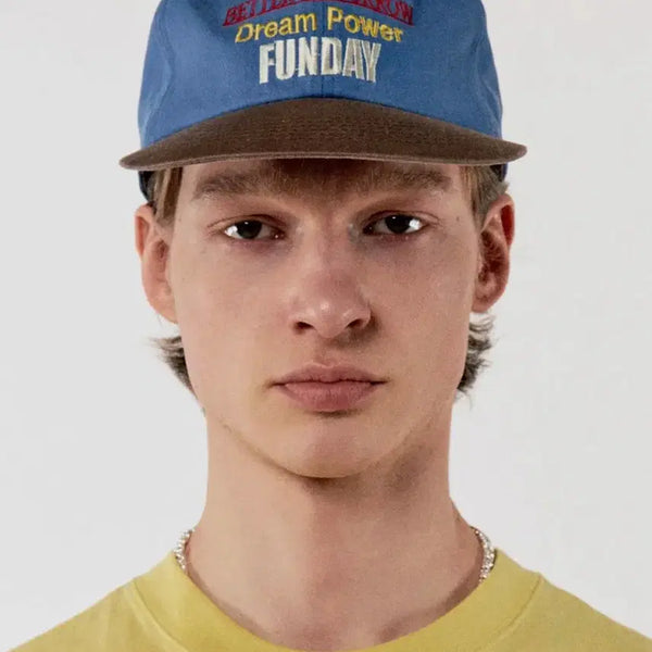 [BUNJANG] Golden Sunshine FUNDAY 5-Panel Cap Blue Brown / [골든선샤인] FUNDAY 5-PANEL CAP_BLUE BROWN
