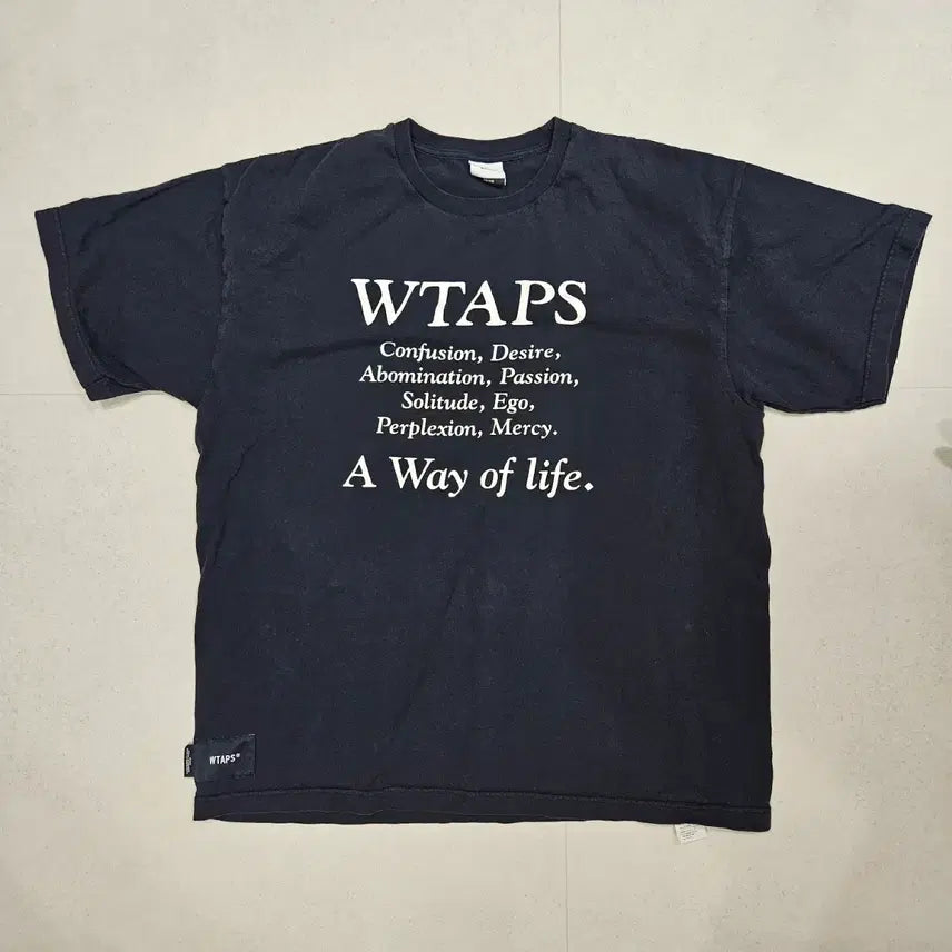 [BUNJANG] WTAPS Short Sleeve T-Shirt Navy Size 03 / [03]WTAPS 반팔티셔츠(네이비)