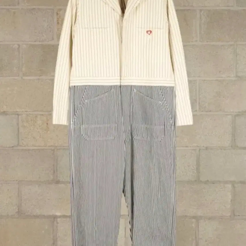 [BUNJANG] Human Made Hickory Work Overalls Stripe All-in-One / 휴먼 메이드 히코리 워크 오버올 스트라이프 올인원 제품