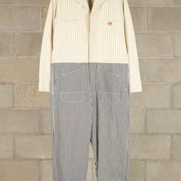 [BUNJANG] Human Made Hickory Work Overalls Stripe All-in-One / 휴먼 메이드 히코리 워크 오버올 스트라이프 올인원 제품