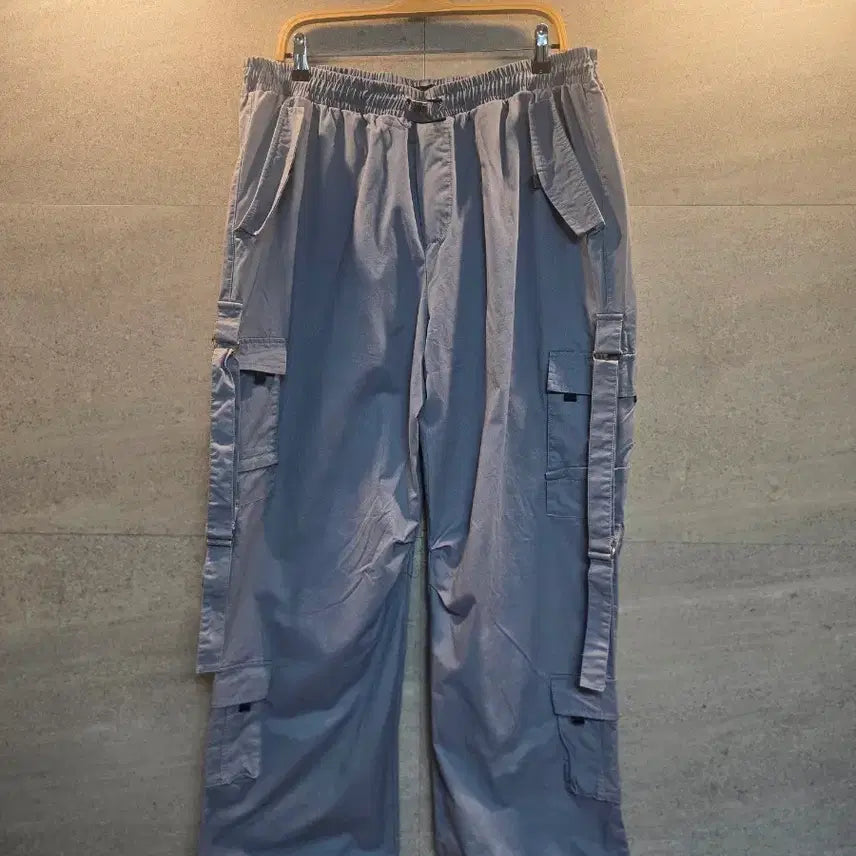 [BUNJANG] Sky Blue Cargo Pants / 스카이. 블루 밴딩 팬츠. 미착.