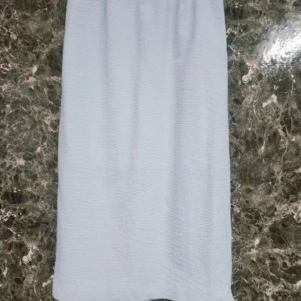 [BUNJANG] ADDMORE Textured Long Skirt (Light Blue, Size S) / ADDMORE  텍스쳐 롱스커트 s
