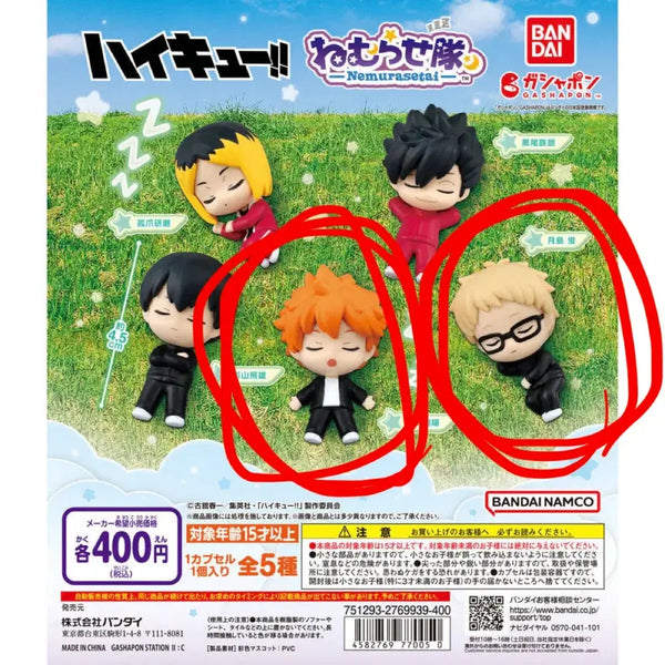 [BUNJANG] Haikyuu!! Bandai Nemurasetai Sleeping Figure (Hinata, Tsukishima) / 하이큐 반다이 잠자는 피규어 판매합니다(히나타,츠키시마)