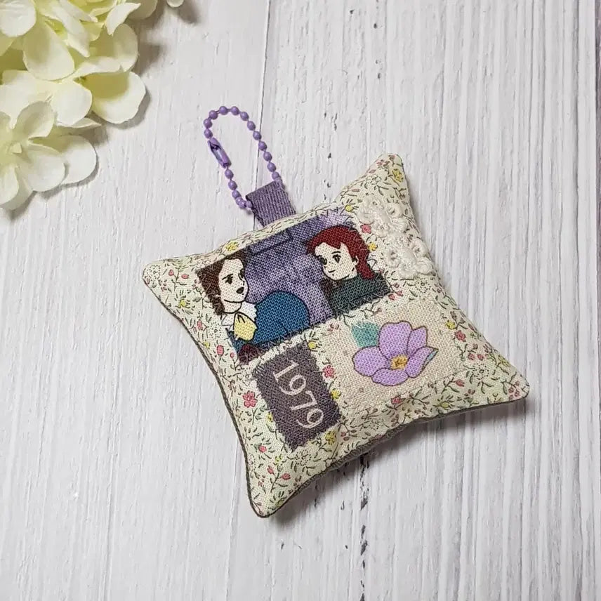 [BUNJANG] Handmade Anne of Green Gables Fabric Keyring Bag Charm (Ivory) / {핸드메이드} 빨간머리앤 원단 키링 백참 (아이보리1)