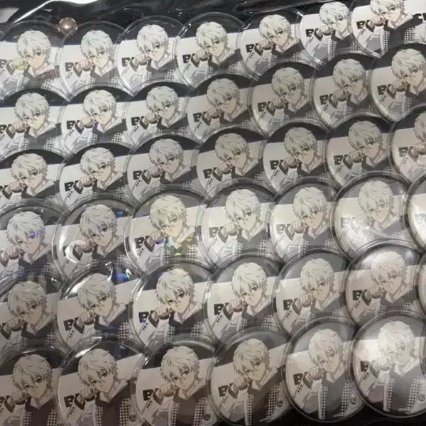[BUNJANG] Blue Lock Seishiro Nagi Tsutaya Uniform Hologram Can Badge Set (48 pcs) / 블루록 나기 세이시로 츠타야 교복 홀로그램 캔뱃지 뱃지 48개 a3