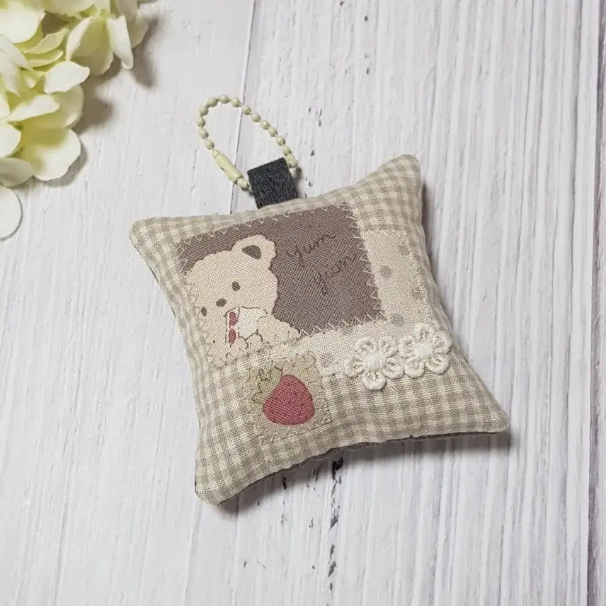 [BUNJANG] Handmade Dog Fabric Cushion Keyring Bag Charm / {핸드메이드} 강아지 키링 백참