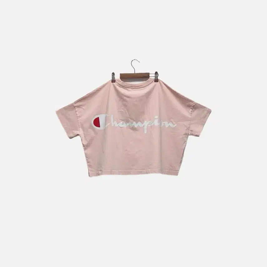 [BUNJANG] Champion Oversized Cropped T-Shirt / 챔피온 오버사이즈 크롭 반팔티 빈티지 만원샵