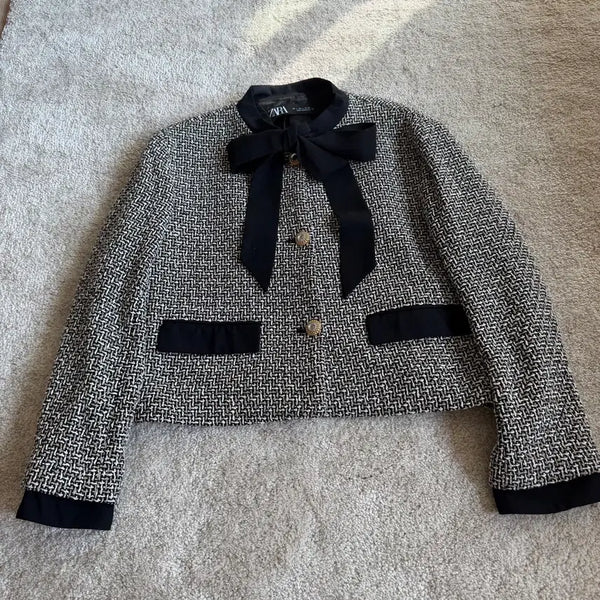 [BUNJANG] Zara Ribbon Structure Blazer L / 자라 리본스트럭처 블레이저 L