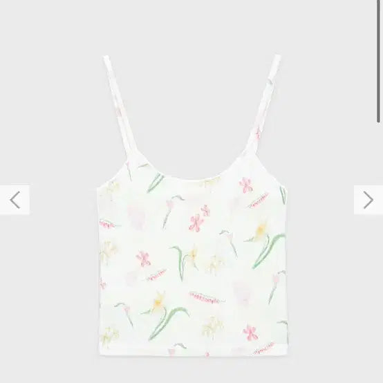 [BUNJANG] SINOON Flower Ribbon Sleeveless Top / 시눈 플라워 리본 슬리브리스