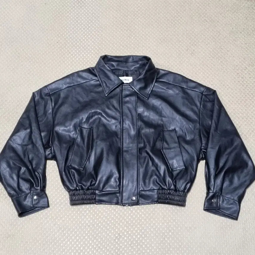 [BUNJANG] Keren Women's Rouge Fit Leather Short Jacket (L) / (L) 케렌 여성 루즈핏 레더 숏 자켓