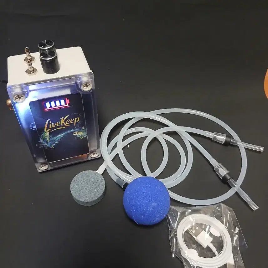 [BUNJANG] Portable Rechargeable 2-Outlet Aerator with Battery Level Indicator / 휴대용 2구기포기 충전식  (새제품 )