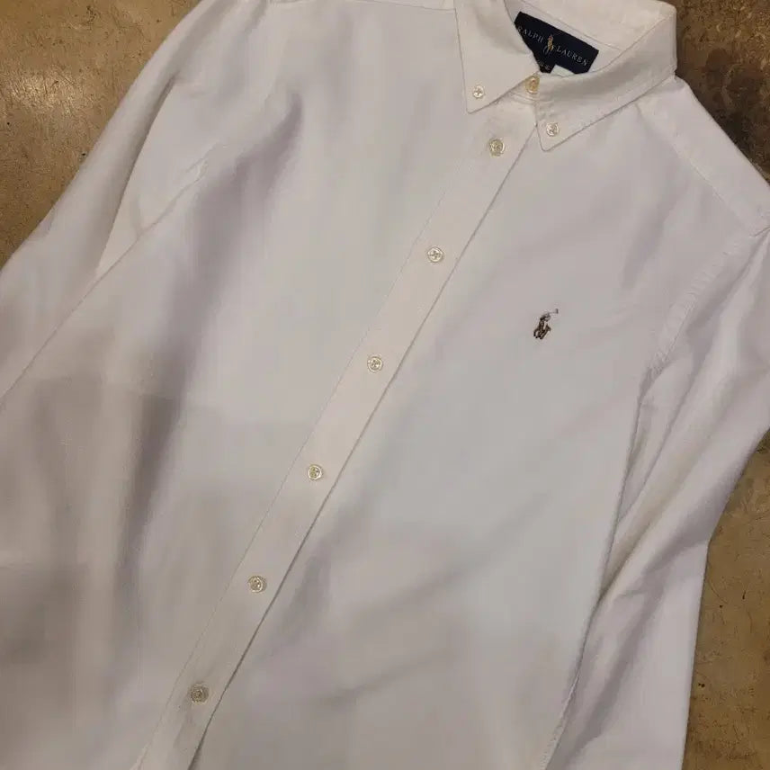 [BUNJANG] Polo Ralph Lauren Oxford Shirt White Women's/Girl's / 폴로 랄프로렌 셔츠 화이트 여자 여성 걸즈 보이즈 우먼 옥스포드