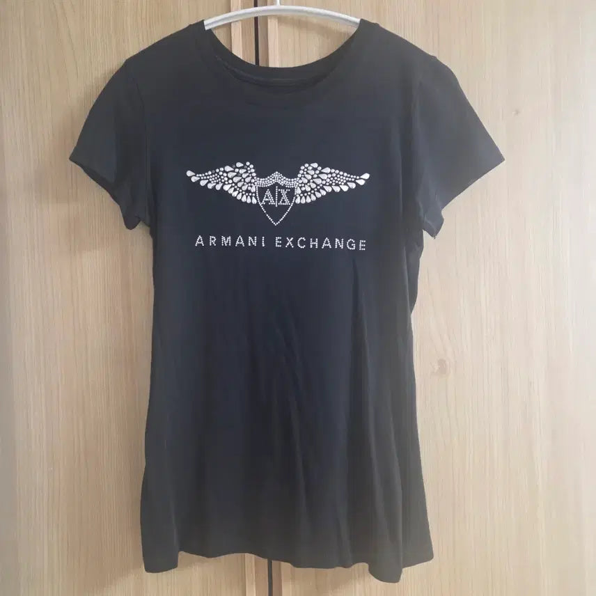 [BUNJANG] Armani Exchange Short Sleeve T-Shirt Black / 아르마니 익스체인지 반팔티셔츠 (블랙/S)