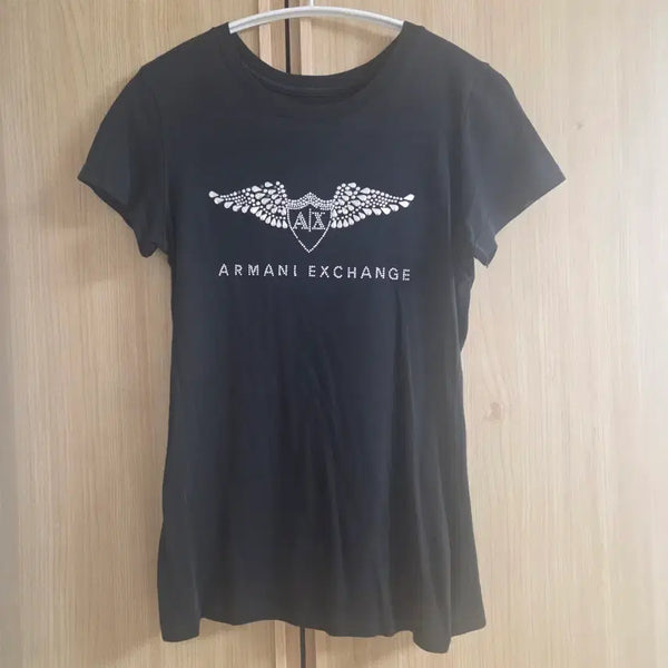 [BUNJANG] Armani Exchange Short Sleeve T-Shirt Black / 아르마니 익스체인지 반팔티셔츠 (블랙/S)