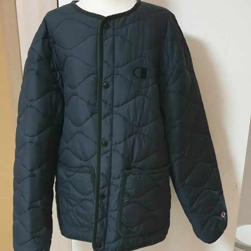 [BUNJANG] Champion Quilted Jacket Black / 챔피온 퀼팅 자켓 블랙