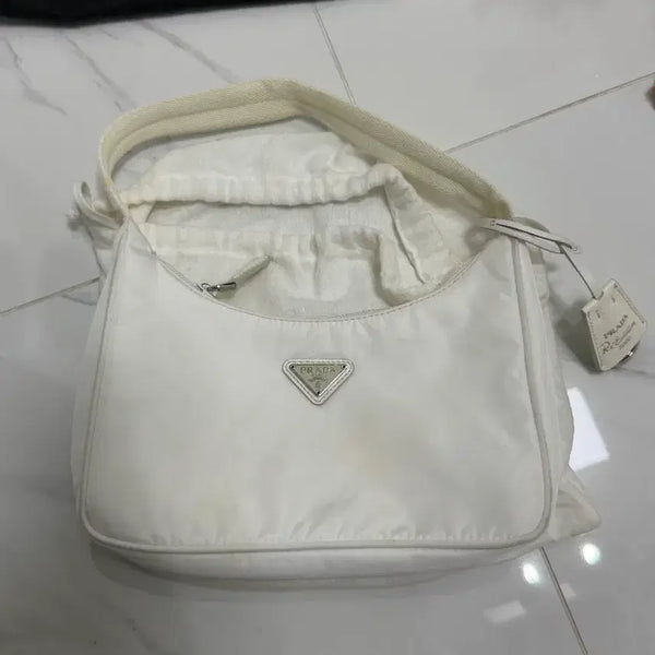 [BUNJANG] Prada Hobo Bag White / 프라다 호보백 화이트