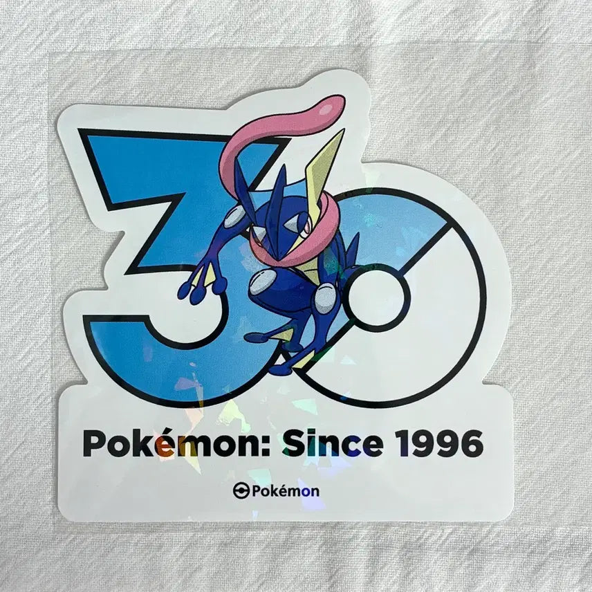 [BUNJANG] Pokemon 30th Anniversary Frogadier Logo Sticker / 포켓몬 30주년 로고 스티커 개굴닌자