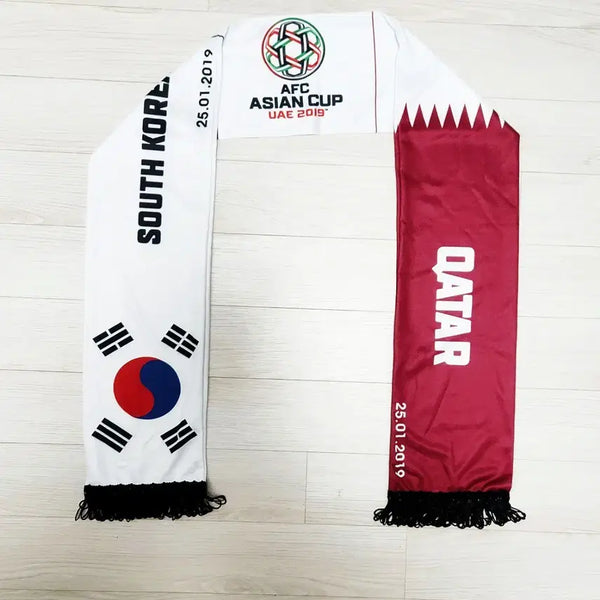 [BUNJANG] Limited Edition 2019 AFC Asian Cup South Korea vs Qatar Match Day Scarf / 한정판 아시안컵 2019/01/25 대한민국 vs 카타르 매치데이 머플러