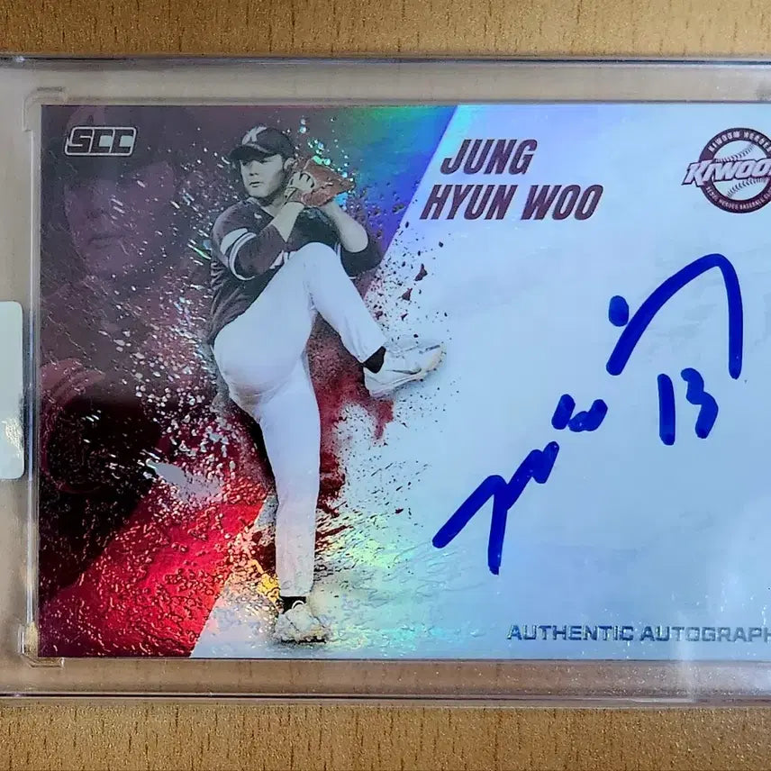 [BUNJANG] KCCF Kiwoom Heroes Jung Hyun-woo Autographed Card / KCCF KBO카드 키움 히어로즈 정현우 온오토 싸인 카드