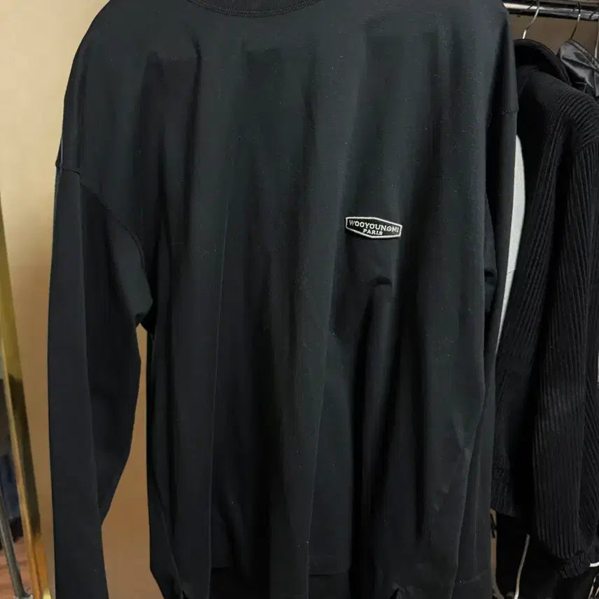 [BUNJANG] Wooyoungmi Back Logo Long Sleeve Black / 우영미 백로고 롱슬리브 블랙 46