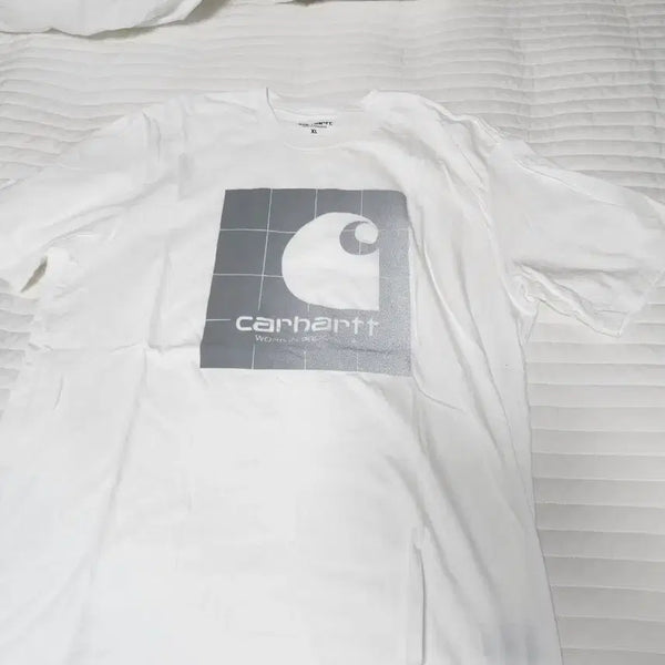 [BUNJANG] Carhartt Logo Short Sleeve T-Shirt White XL / 칼하트 반팔티 화이트 XL