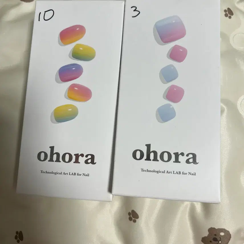 [BUNJANG] Ohora Gel Nail Sticker Rainbow Gradation Pastel Tone / 오호라 젤네일 스티커